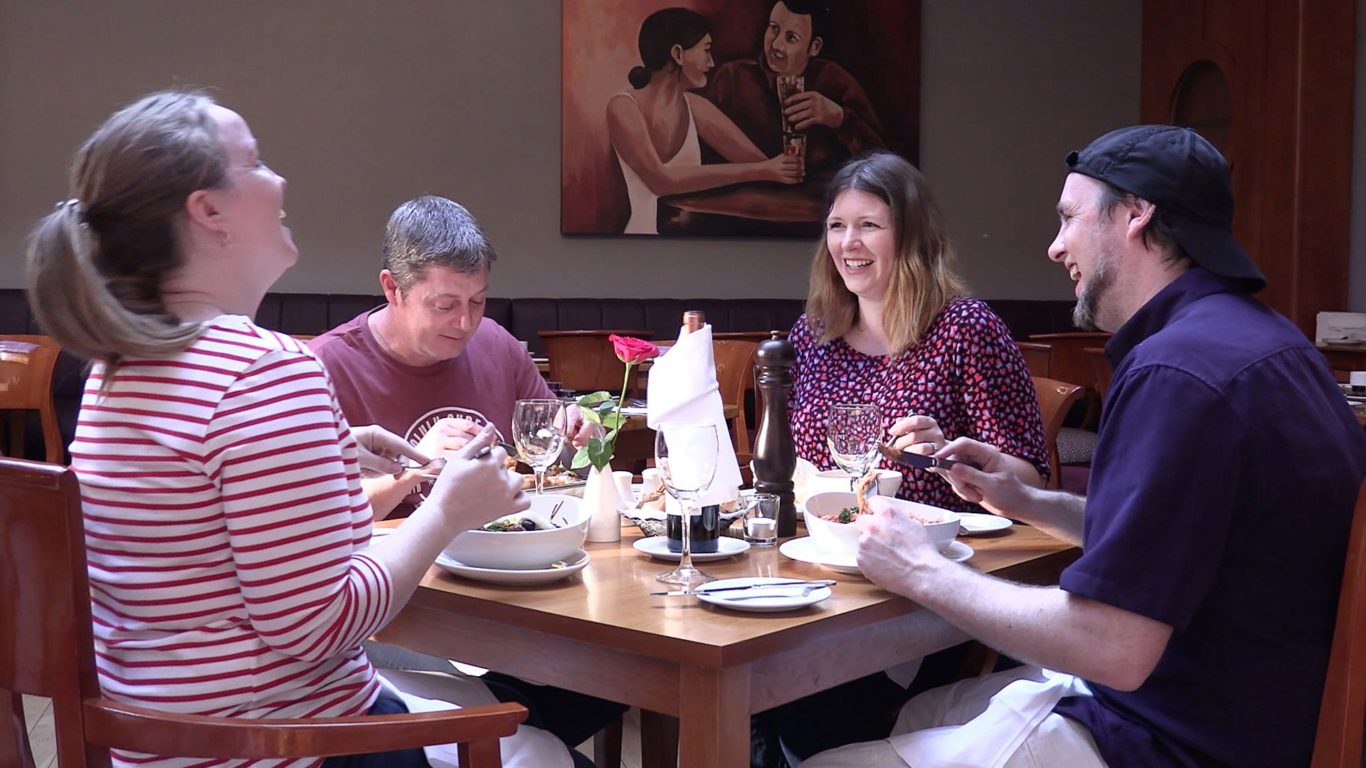 Parents at dinner