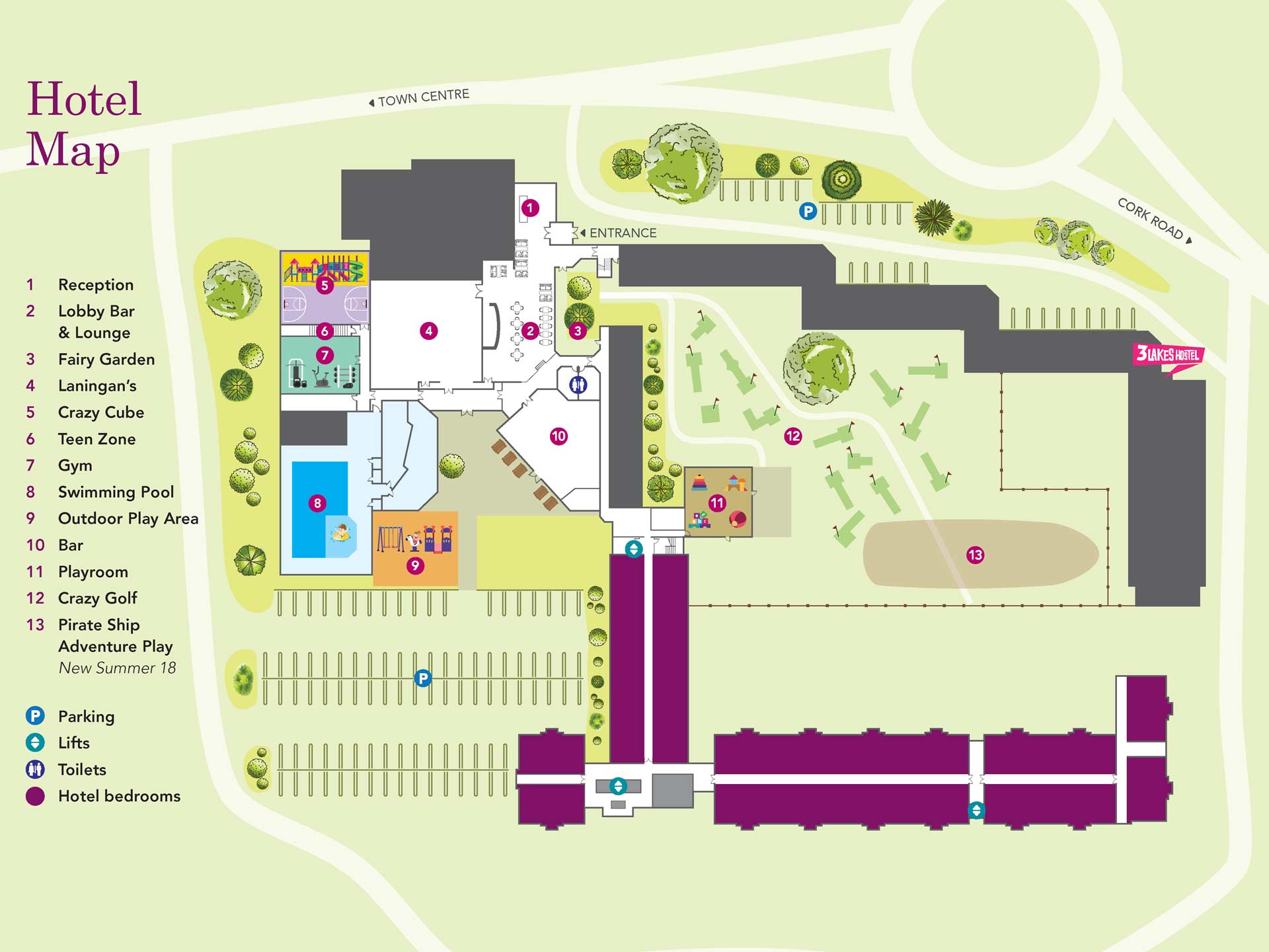 Hotel Map Hotel With Activities Hotel Killarney